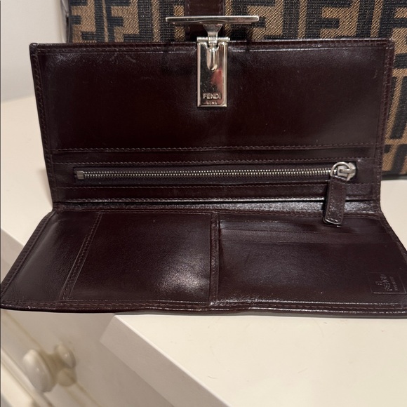 Fendi Zucca Vintage Top handle Boston Bag / Wallet bundle- Bag With COA - Picture 9 of 17